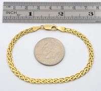 Useful 14K YG Wheat Link Bracelet