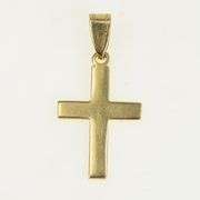 14K Yellow Gold Cross Christian Faith Symbol Religious Charm/Pendant