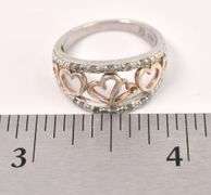 Sterling Silver Diamond Heart Ring