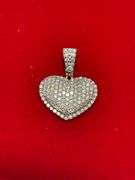 CERTIFIED 10K GOLD AND DIAMOND HEART PENDANT