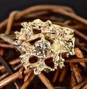 Unusual 1 Carat Champagne Diamond 14K Ring