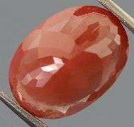 Large collectors 5.38ct blood orange Andesine Labradorite