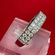 CERTIFIED 14K WHITE GOLD AND DIAMOND BAND