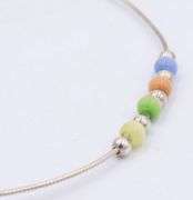 Italian 925 sterling silver multi color crystal ball necklace