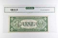 CGAI Choice Unc 64 $1 1935-A US Silver Cert Hawaii Brown Seal FR-2300