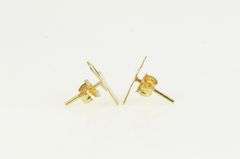 14K Yellow Gold Ankh Egyptian Symbol of Life Stud Earrings