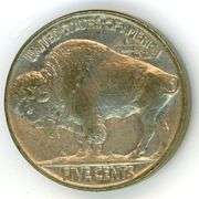 High Grade Buffalo Nickel from 1937