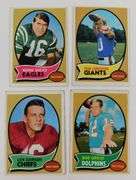 4 1970 Topps Quarterback Greats Football Cards