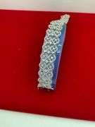 CERTIFIED 14K WHITE GOLD AND DIAMOND BRACELET.