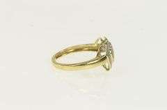 10K Yellow Gold Pave Diamond Heart Love Promise Ring