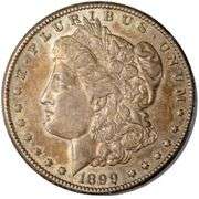 1899 O Toned Unc Morgan Dollar