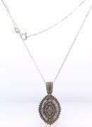 925 Sterling silver cubic zirconia pendant on chain necklace