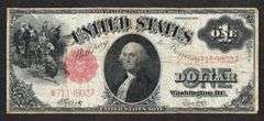 $1 1917 Legal Tender, Fr. 38 Sawhorse Fine- VF