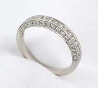 Stylish Contemporary Platinum & Diamond Band