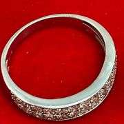CERTIFIED 14K WHITE GOLD AND DIAMOND BAND