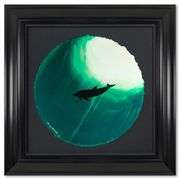 Solitary Dolphin in Green by Wyland Original