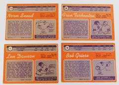4 1970 Topps Quarterback Greats Football Cards
