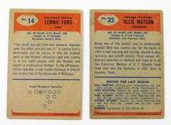 2 Bowman 1955 Football Cards