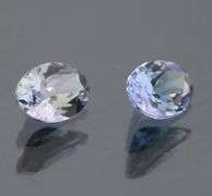 Vivid 1.48ct violet blue Tanzanite pair