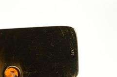 14K Yellow Gold Garnet NBA Logo Nat'l. Basketball Assn. Pendant