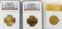 3 - 2007 Graded Presidential U.S. Dollar Coins