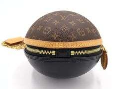 Louis Vuitton EGG bag, Monogram coated & Black leather W/ Box & Card