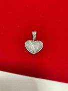 CERTIFIED 10K GOLD AND DIAMOND HEART PENDANT