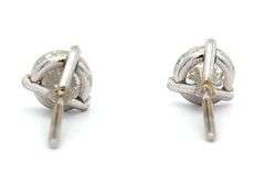 1.14ctw Round Diamond Solitaire Stud Earrings in 14K