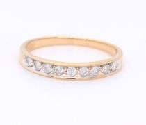 Sparkling Yellow Gold Diamond Band
