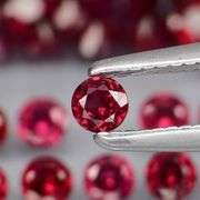 Premium diamond cut 8.71ct Rhodolite Garnet set