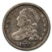 1833 Two Tone Bust Dime