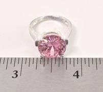 Sterling Silver Pink CZ Ring