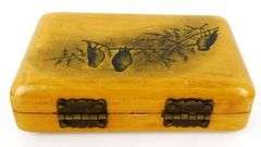 Beautiful Antique Mauchline Ware Christmas Box