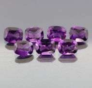 Royal purple! 12.58ct 9x7mm real Brazilian Amethyst set