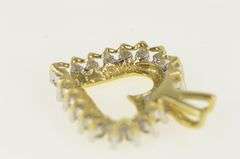 14K Yellow Gold 0.30 Ctw Diamond Heart Love Symbol Pendant