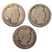 1899 O 1901 O &1906 O Barber Halves