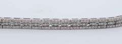 Vintage 2.50ctw Diamond Filigree Triple Row Bracelet in 18K