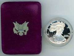 1988-S American Proof 1 Ounce Silver Eagle in Velvet Box