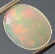 Block patterned 1.23ct frosty white Jelly Opal