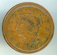 1853 Braided Hair Large Cent