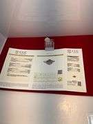 CERTIFIED 14K WHITE GOLD RING WITH WHITE AND PINK DIAMONDS