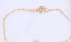 14kt Yellow gold mother of pearl clover bracelet