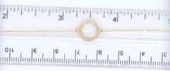 14kt Yellow gold diamond circle bracelet