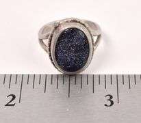 Sterling Silver Purple Glittery Resin Ring
