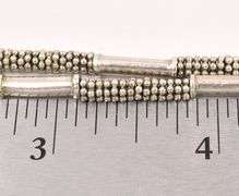 Sterling Silver Fancy Bead and Bar Bracelet