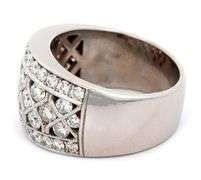 2.55ctw Diamond Multi Row Woven Style Band Ring in 18K