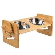 Elevated Bamboo Dog Bowls: Comfort & Convenience