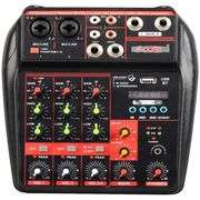 Compact 4-Channel Bluetooth Mixer for Studio Live Sound