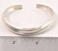 Sterling Silver Domed Cuff Bracelet