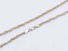 Italian Vintage 925 Sterling Silver Rope Chain Necklace